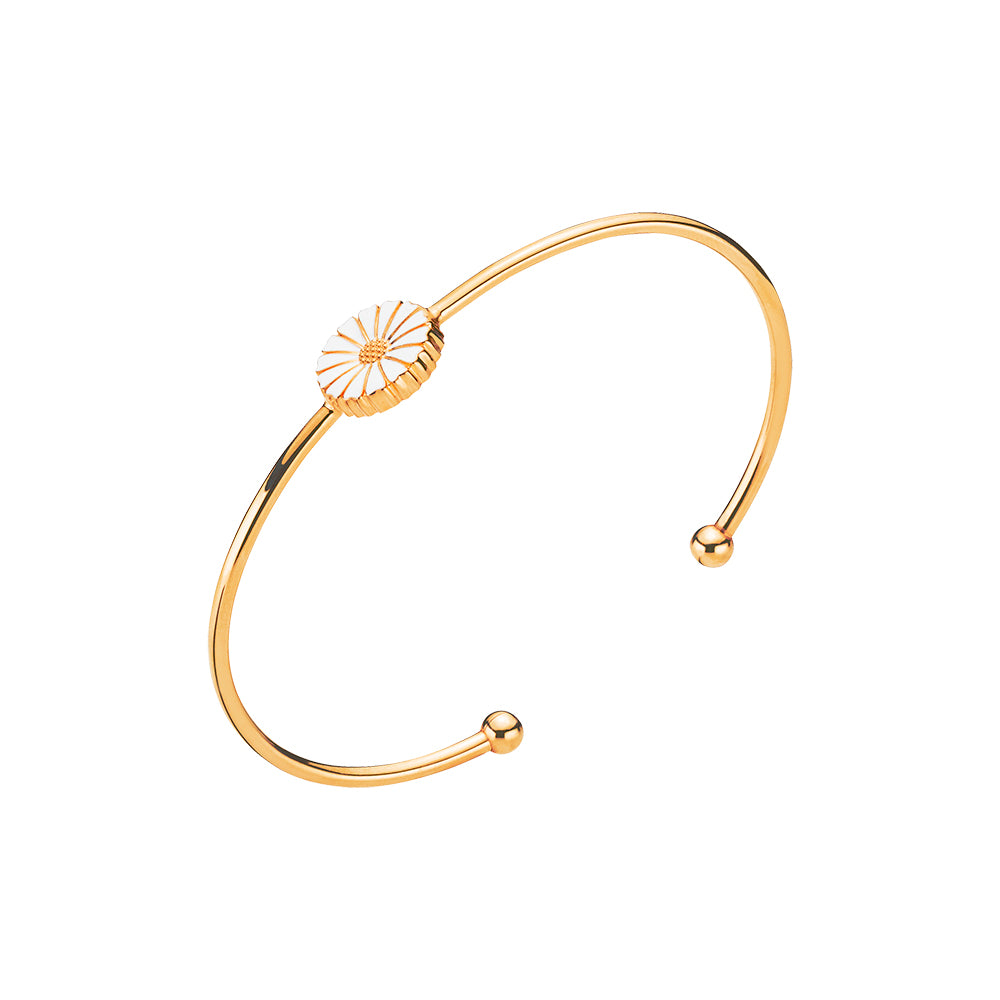 Marguerit Armring 11mm 24 kt Forgyldt