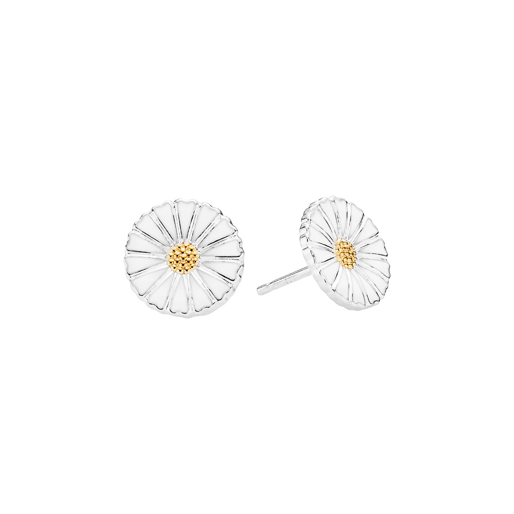 Marguerit ørestik 11mm - Hvid