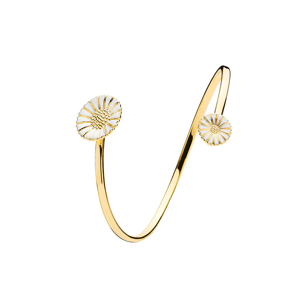 Marguerit Armring 18mm 24 kt Forgyldt