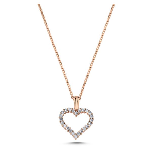 Nuran Lille Hjerte Vedhæng - Rosaguld