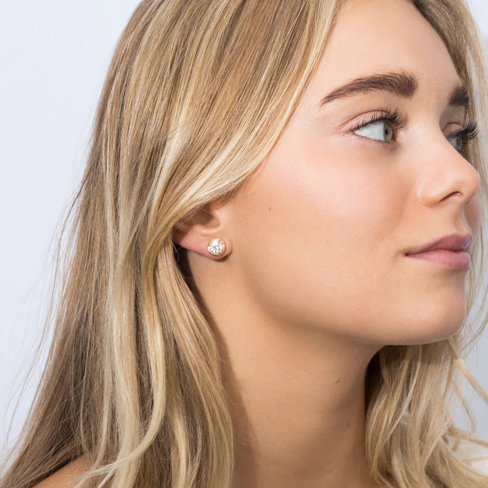 Sif Jakobs Jewellery Øreringe Novara Piccolo 18 kt Forgyldt - Hvid