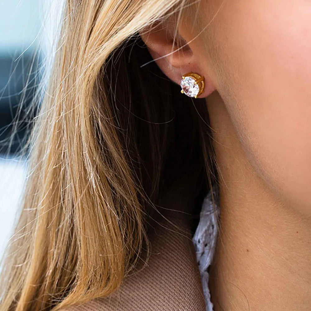 Sif Jakobs Jewellery Øreringe Princess Round 18 kt. forgyldt - Grande