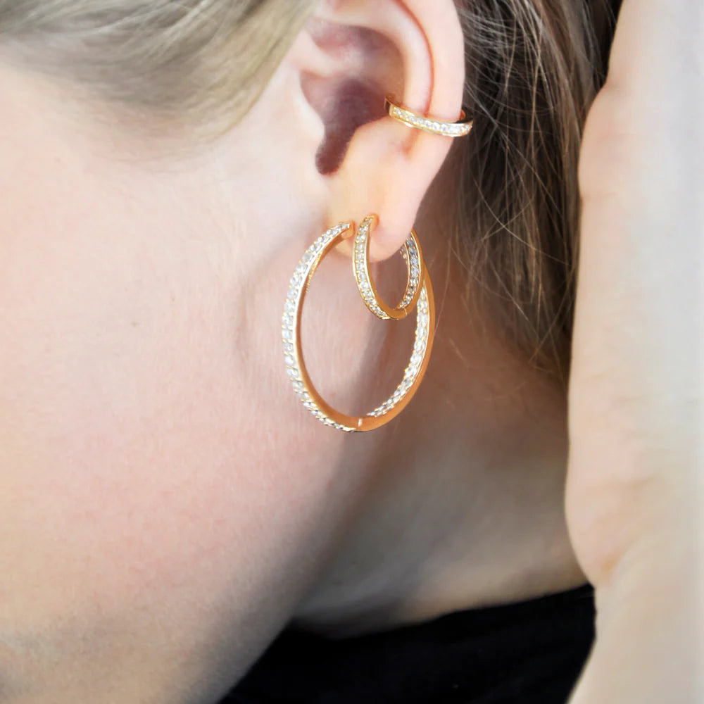 Sif Jakobs Jewellery Øreringe Bovalino 18 kt. forgyldt - Hvid