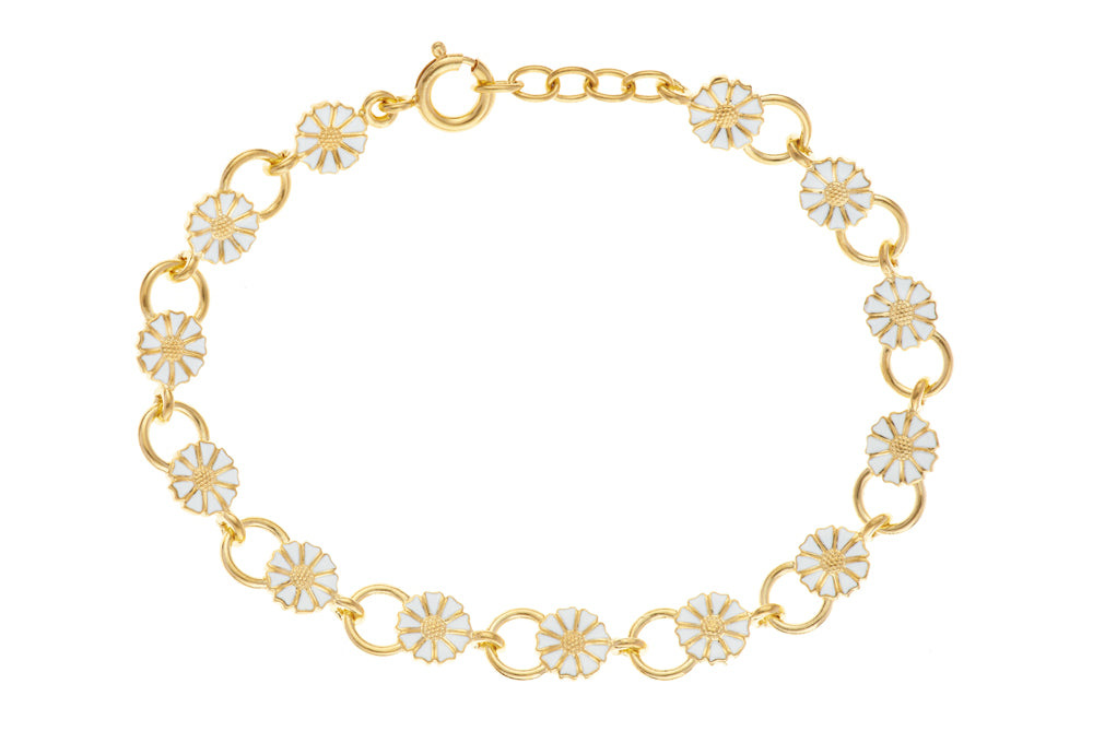 Marguerit Armbånd 13X7,5 MM 24 kt Forgyldt