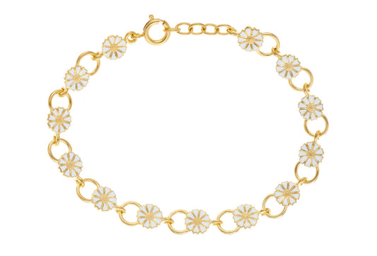 Marguerit Armbånd 13X7,5 MM 24 kt Forgyldt