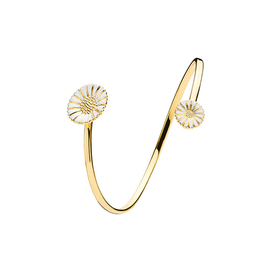 Marguerit Armring 18mm 24 kt Forgyldt