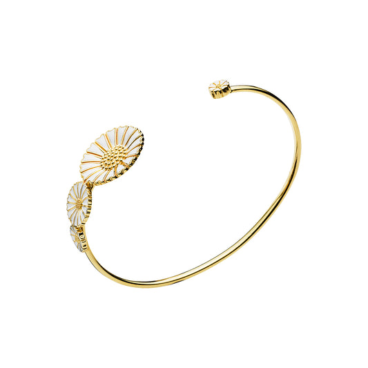 Marguerit Armring Dobbelt 18mm 24 kt Forgyldt