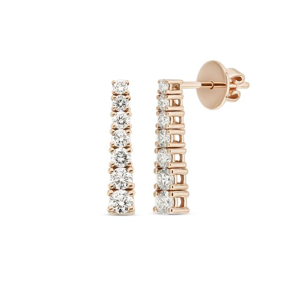 Nuran Empire Øreringe 2x0,5 ct - Rosaguld