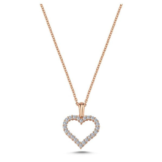 Nuran Lille Hjerte Vedhæng - Rosaguld