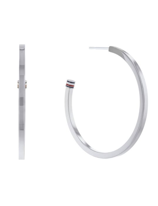 Tommy Hilfiger Sliding Chains Øreringe - Sølv