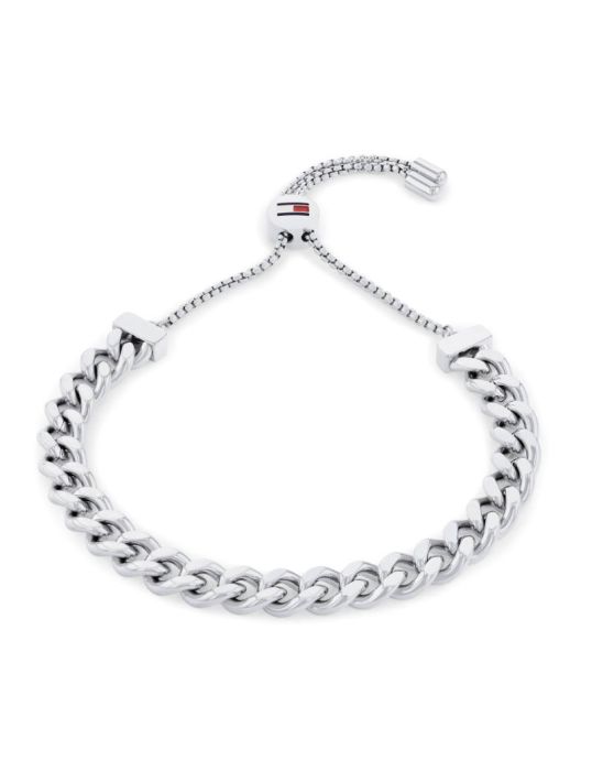 Tommy Hilfiger Sliding Chains Armbånd - Sølv