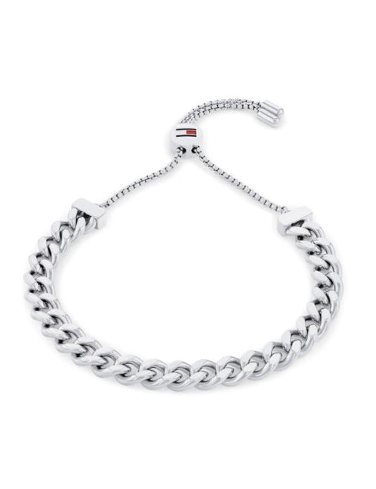Tommy Hilfiger Sliding Chains Armbånd - Sølv